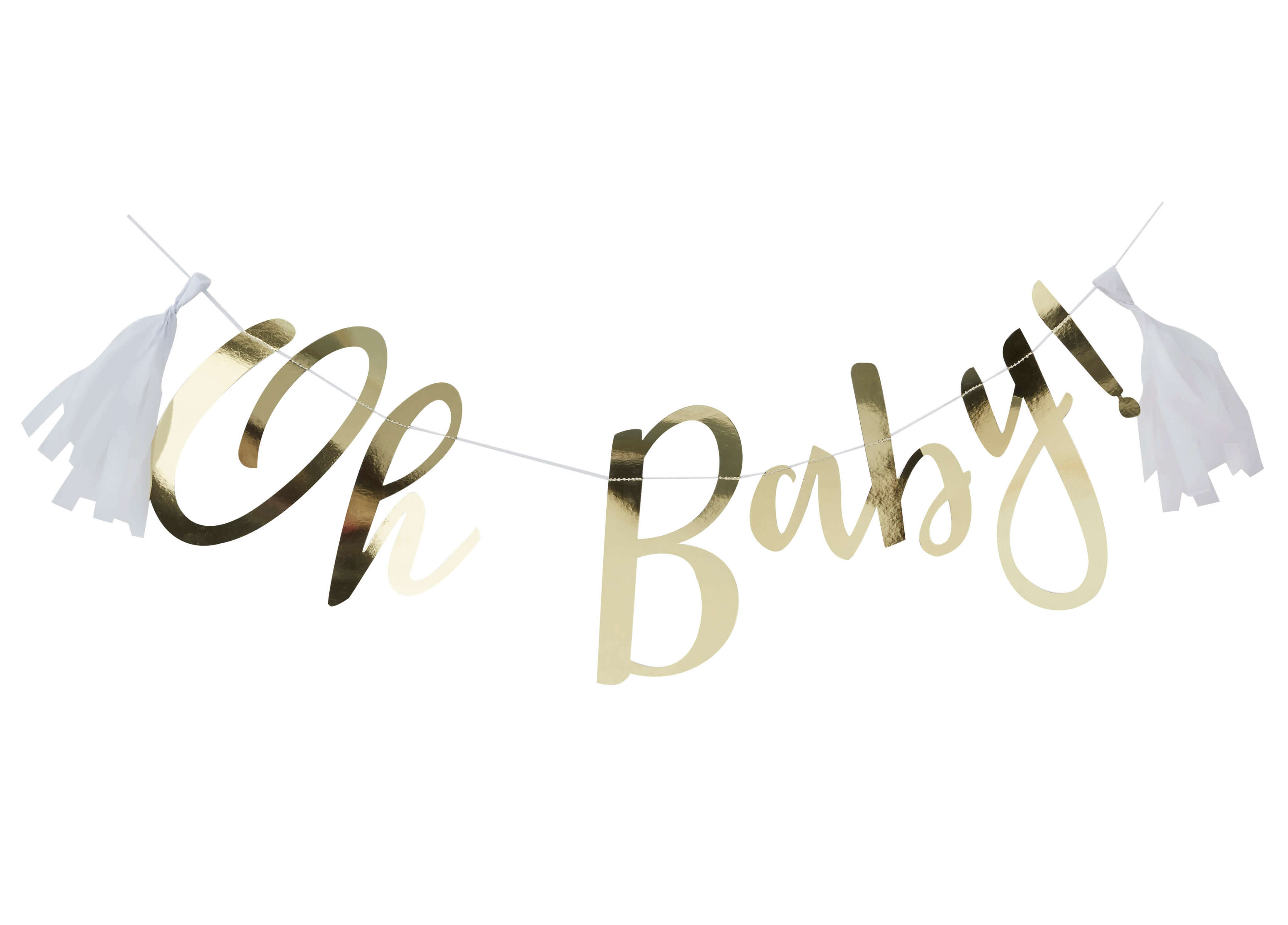 Babyparty Girlande 'Oh Baby' gold